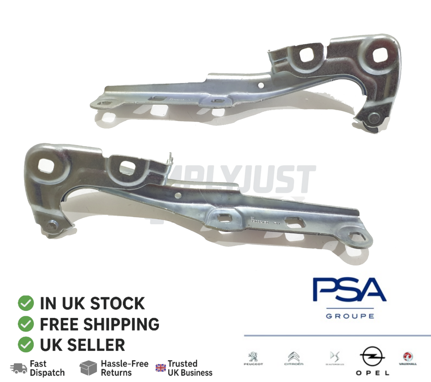 FOR VAUXHALL ASTRA K MK7 2015 to 2022 FRONT LEFT RIGHT BONNET HINGE BRACKETS NEW