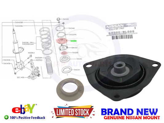 FOR NISSAN ELGRAND E51 2002-2010 GENUINE FRONT TOP STRUT SHOCK MOUNT + BEARING