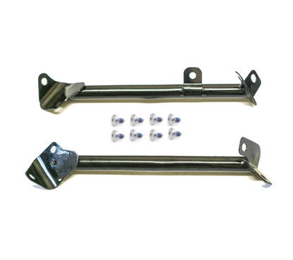 MINI R52 ENGINE BAY CHASSIS BRACE BAR DIAGONAL ROD STRUT SUPPORT PAIR BOLTS