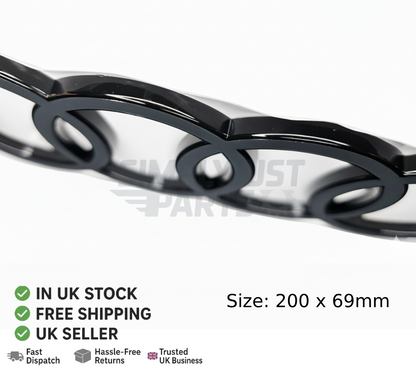 2025 AUDI Q7 REAR BOOT BADGE Logo Rings Emblem BLACK/GREY **NEW**
