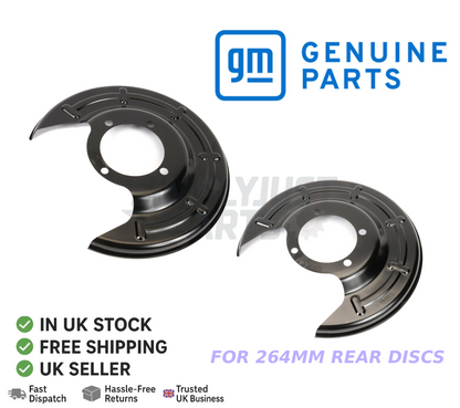For Vauxhall Astra K 2015-2022 Rear Brake Disc Dust Cover Back Plate Shields NEW