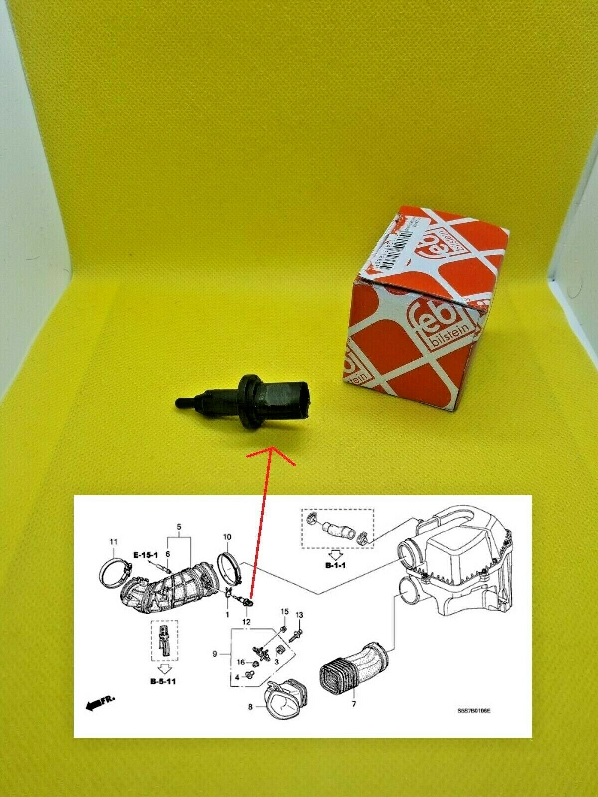 FOR HONDA CIVIC TYPE R 2.0 EP3 INTAKE AIR TEMPERATURE SENSOR FEBI GERMANY