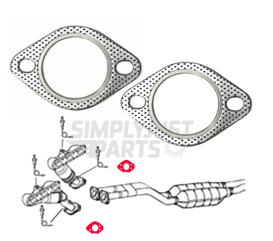 2x Exhaust Gasket For BMW 320i 325i 330i E46 2001 - 2006 (Downpipe To Cat) new
