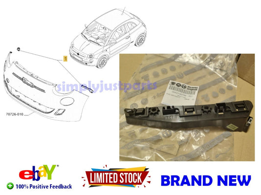 FOR FIAT 500e BEV ELECTRIC 2020- FRONT BUMPER RIGHT SIDE RIGHT BRACKET GENUINE