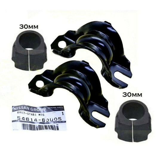 FOR NISSAN ELGRAND E51 FRONT ANTI ROLL BAR BUSH BUSHES BRACKET CLAMP SET GENUINE