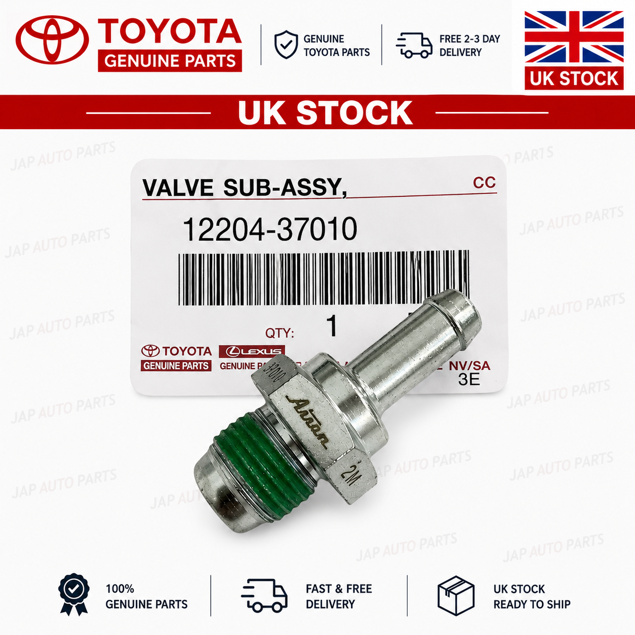 Genuine PCV Valve for Toyota Prius Hybrid 1.8 2009-2015 12204-37010 New