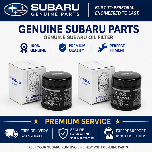 2x Genuine JDM Black Oil Filter Fits: Impreza WRX STi Legacy Forester 15208AA100