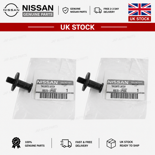 2 Genuine Tailgate Pin Rear Gate Striker Black For Nissan Navara D40M 90570ZP50A
