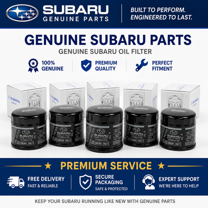 5x Genuine JDM Black Oil Filter Fits: Impreza WRX STi Legacy Forester 15208AA100