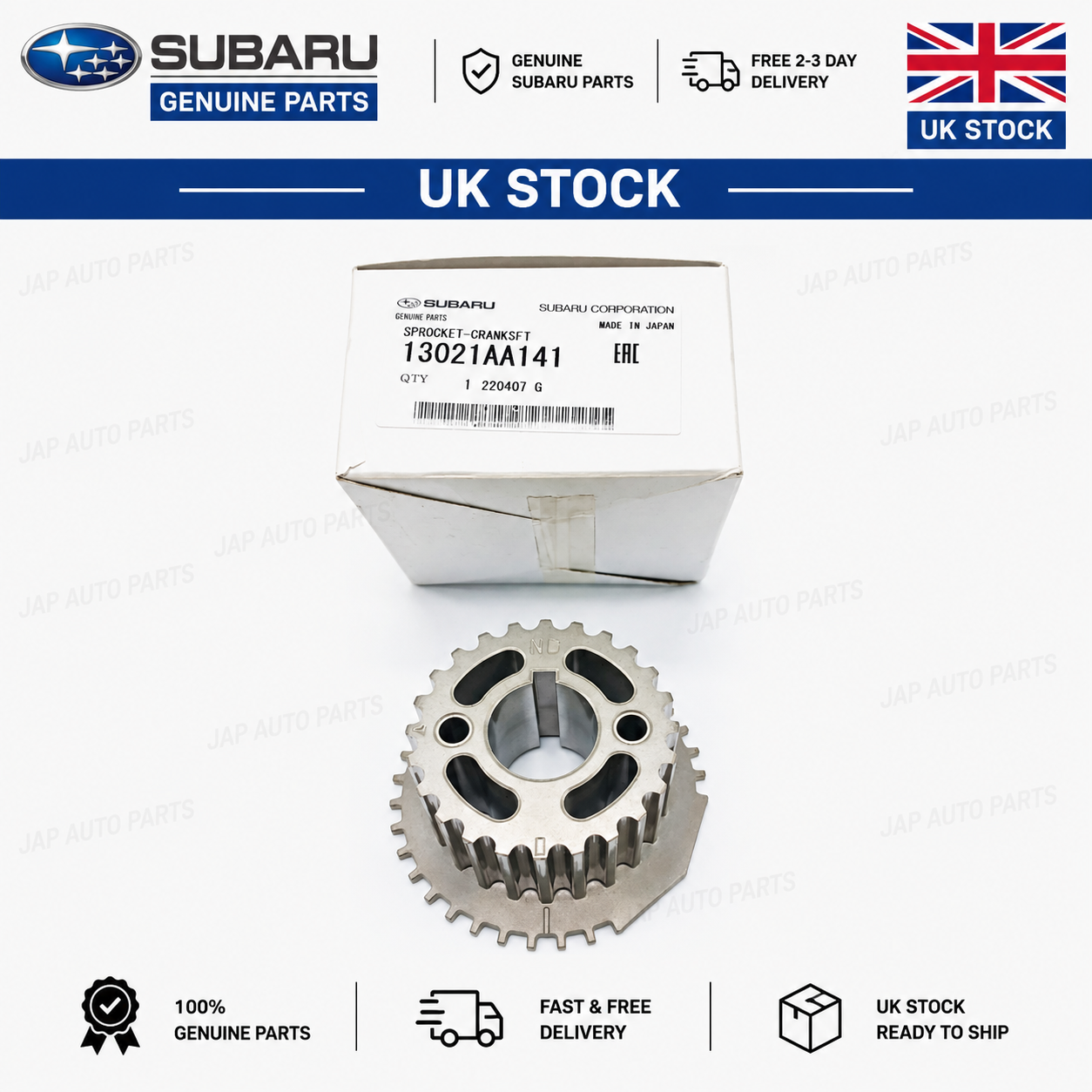 Timing Belt Crankshaft Pulley Sprocket 13021AA141 Subaru Impreza 01- Genuine