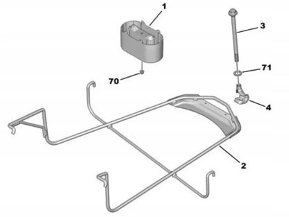 For PEUGEOT PARTNER RIFTER BERLINGO B9 K9 2018- Spare Wheel Carrier Hook Bolt